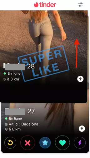 Superlike tinder haut.