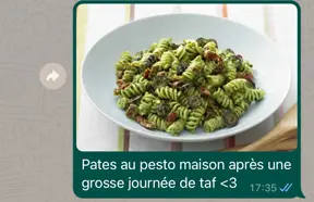 Message WhatsApp avec charisme.